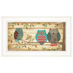 Three Wise Owls by Unknown 1 Piece Framed Graphic Print Animal Art Print 12 in. x 21 in. .
