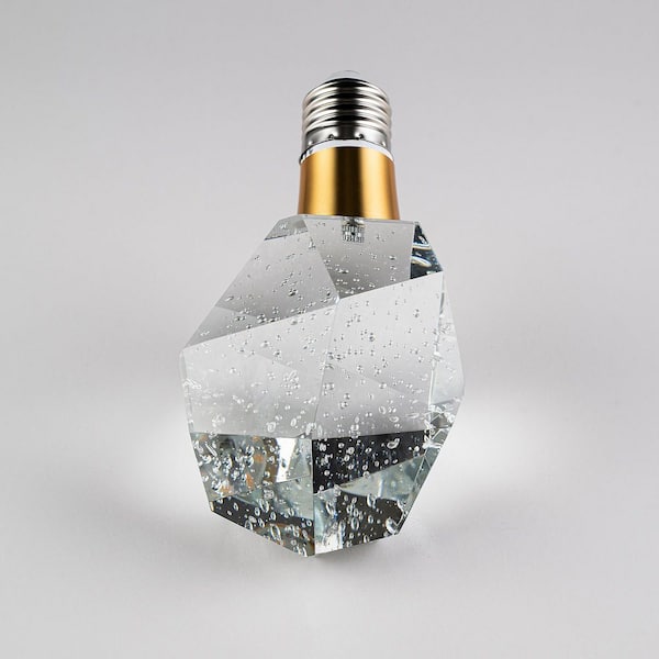 CARRO 5-Watt Equivalent Seeded Geode Shaped E26/27 Crystal LED