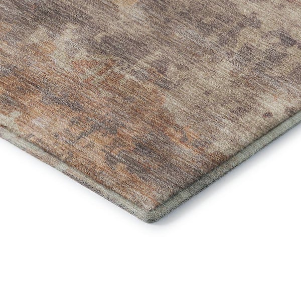 Mayfield Premium Machine Washable Abstract AMF2143 Brown 10 ft. x 14 ft. Area Rug