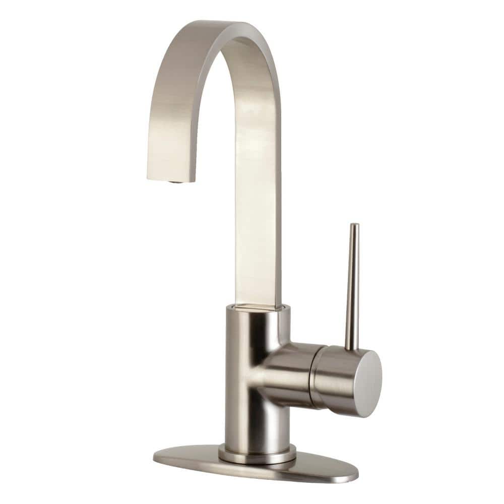 Kingston Brass New York SingleHandle Bar Faucet in Brushed Nickel