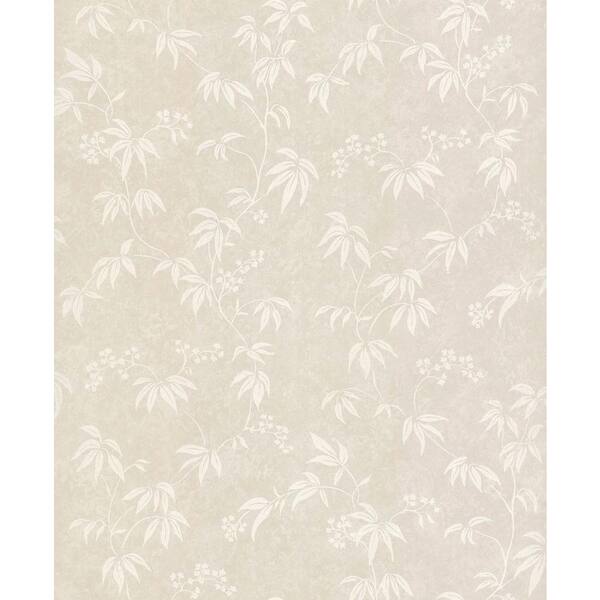 Brewster Madison Florals Cream Bamboo Wallpaper Sample