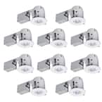 4 in. White Dimmable Recessed New Construction and Remodel Lighting Kit (10-Pack)