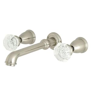 Celebrity 2-Handle Wall Mount Bathroom Faucet in Brushed Nickel
