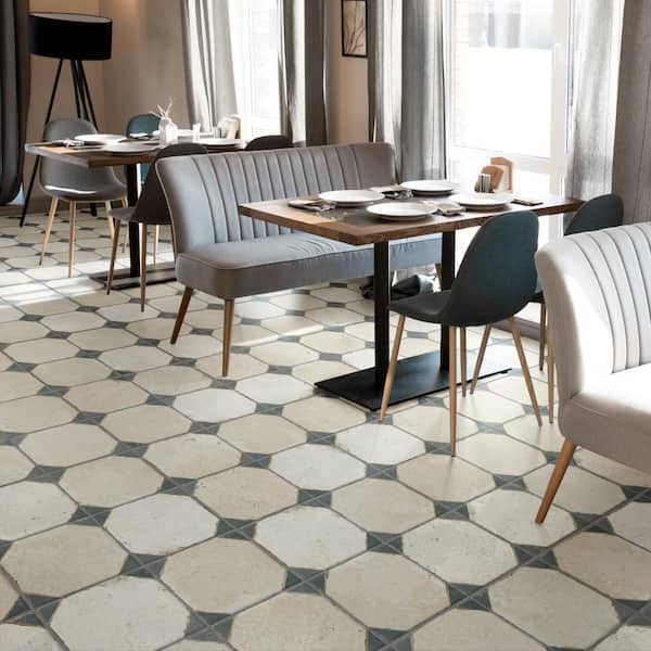 Kings Yard Blue 17-5/8 in. x 17-5/8 in. Ceramic Floor and Wall Tile (10.95 sq. ft./Case)