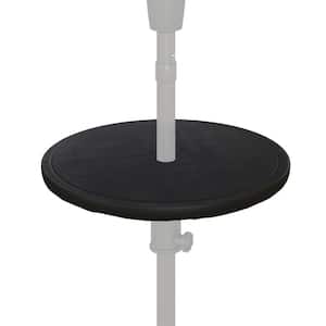 20 in. Patio Umbrella Table with 1.5 in. Umbrella Hole All-Weather Round Table Tray