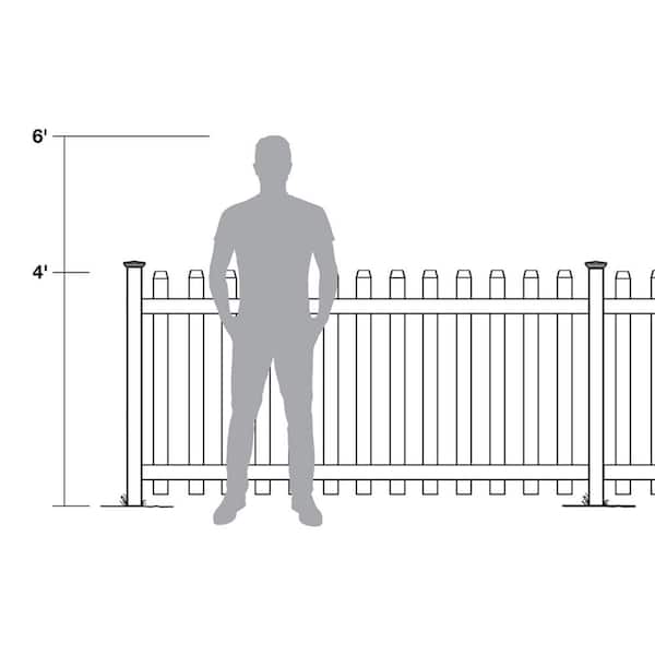 Veranda Pro Series 4 ft. x 6 ft. Woodbridge Privacy Unassembled Vinyl Fence Panel