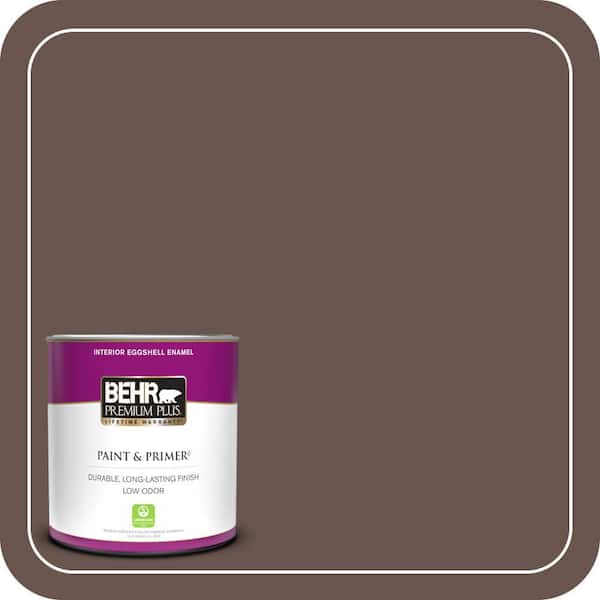 BEHR PREMIUM PLUS 1 qt. #HDC-CL-13A Library Leather Eggshell Enamel Low Odor Interior Paint & Primer