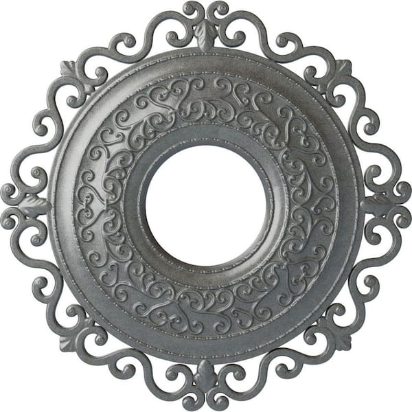 Ekena Millwork 1-3/4 in. x 22 in. x 22 in. Polyurethane Orrington Ceiling Medallion, Platinum