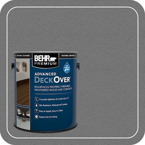 1 gal. #PFC-63 Slate Gray Textured Solid Color Exterior Wood and Concrete Coating