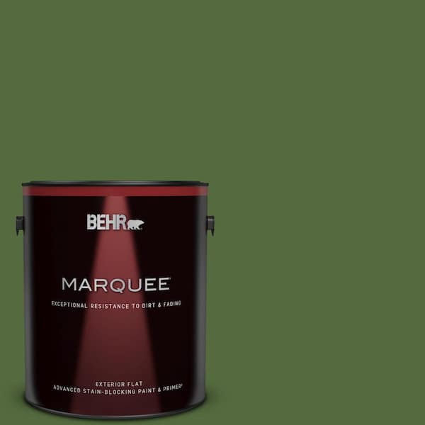 BEHR MARQUEE 1 gal. #410D-7 Mountain Forest Flat Exterior Paint & Primer