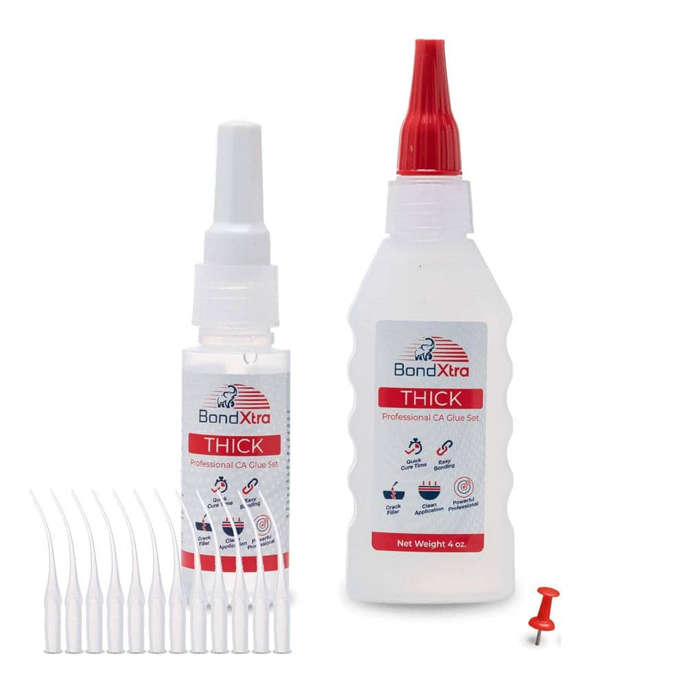 BX4 CA Glue Set 4 oz. Thick Viscosity, Premium Super Glue Kit, Clear (1 pac