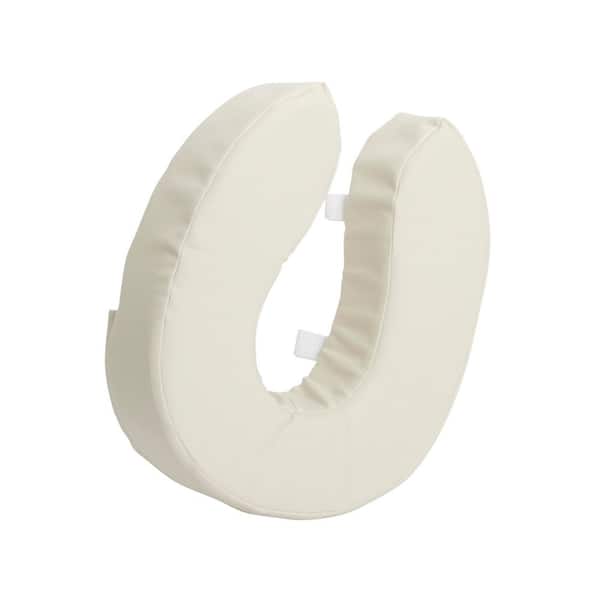 Vinyl Cushion 2 in. Round open Front Toilet Seat in White