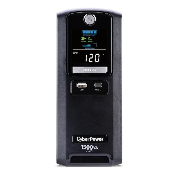 CyberPower 1500VA 10-Outlet UPS RJ45 COAX USB Charging LX1500GU3