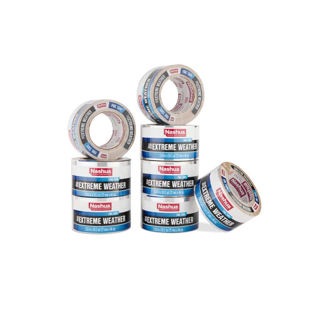 Nashua Tape 2.83 in. x 50 yd. 330X Extreme Weather HVAC Foil Tape Pro Pack (8-Pack) 1415178