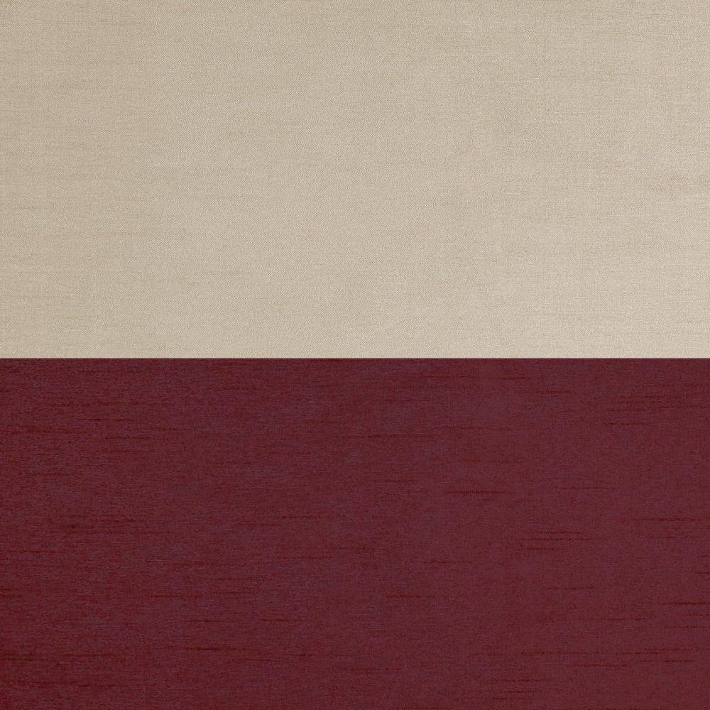 Set of 2 84"x54" Chateau Striped Faux Silk Grommet Top Curtain Panel Burgundy/Taupe - Exclusive Home: Modern Window Drapes