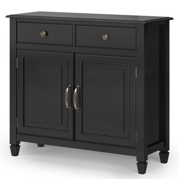 Simpli Home Connaught 40 In W Black Entryway Storage Accent Cabinet Axccon47 Bl The Depot Black Entryway Storage Accent Cabinet, Small Black Accent Cabinet With Doors