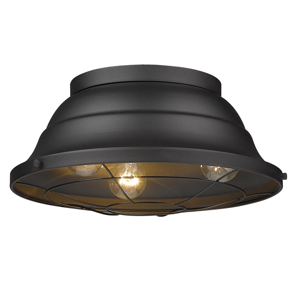 Natural Black Aluminum Indoor/Outdoor Flush Mount Light