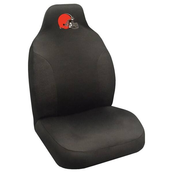 FANMATS NFL - Cleveland Browns Black Polyester Embroidered 0.1 in. x 20 in. x 40 in. Seat Cover