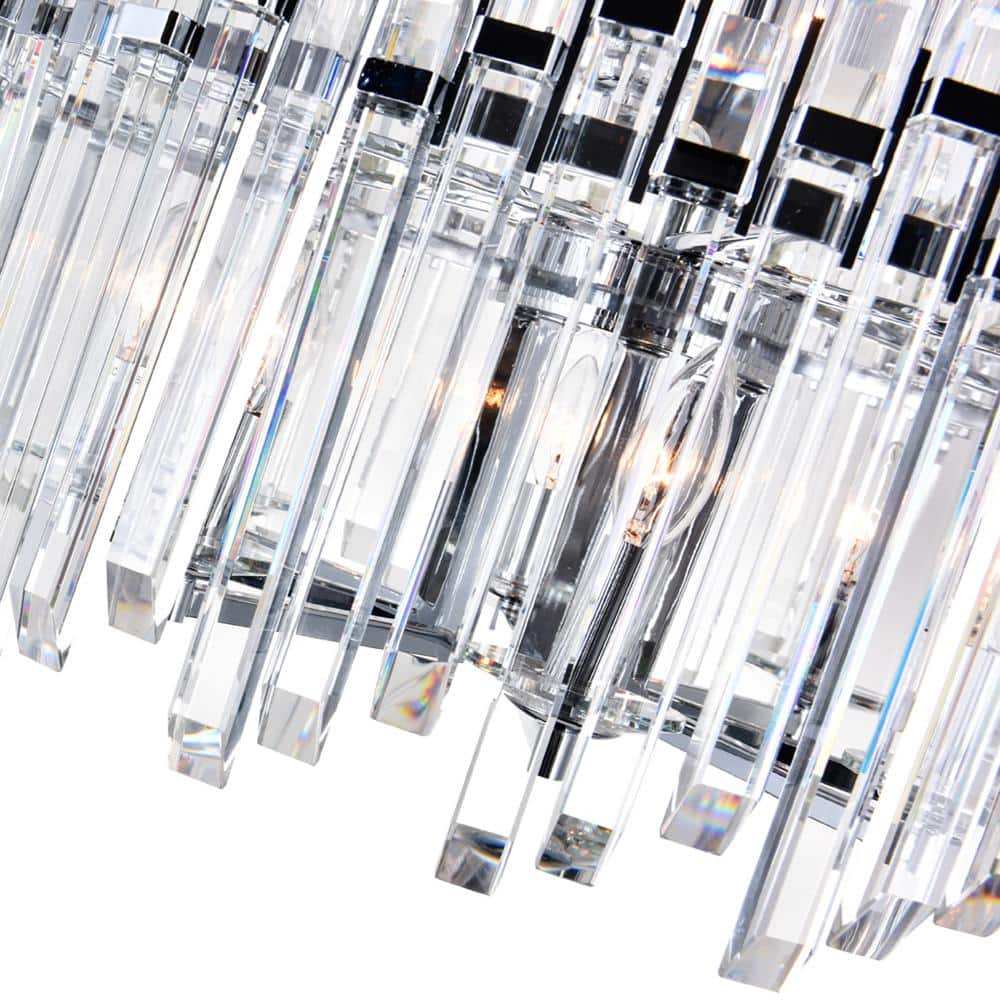 Henrietta Chrome 12-Light Crystal Two-Tier Chandelier
