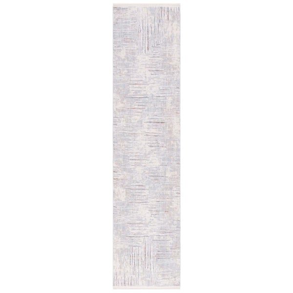 Marmara Beige/Blue Rust 2 ft. x 8 ft. Striped Gradient Runner Rug