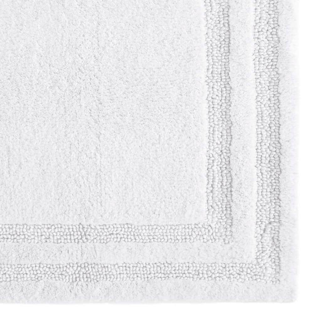 Isla White Cotton 2-Piece Bath Rug Set