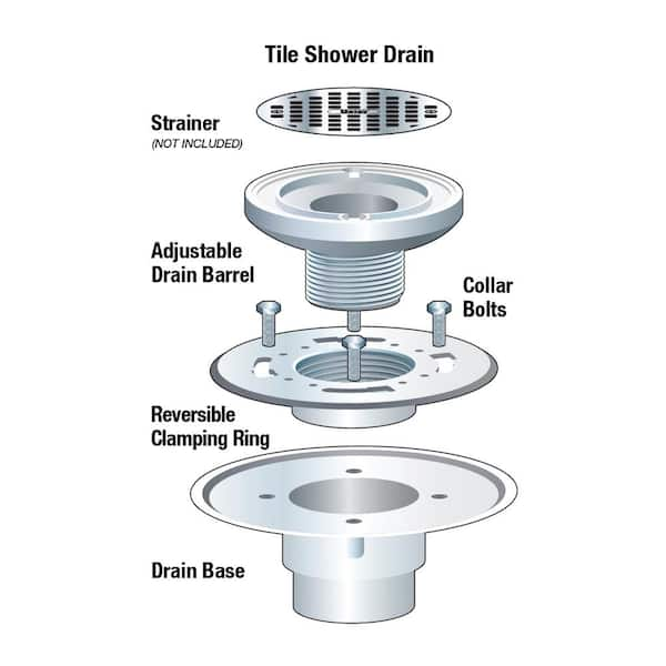 Oatey, 42294, 130 Series ABS Round Barrel Only, Snap-In Strainer