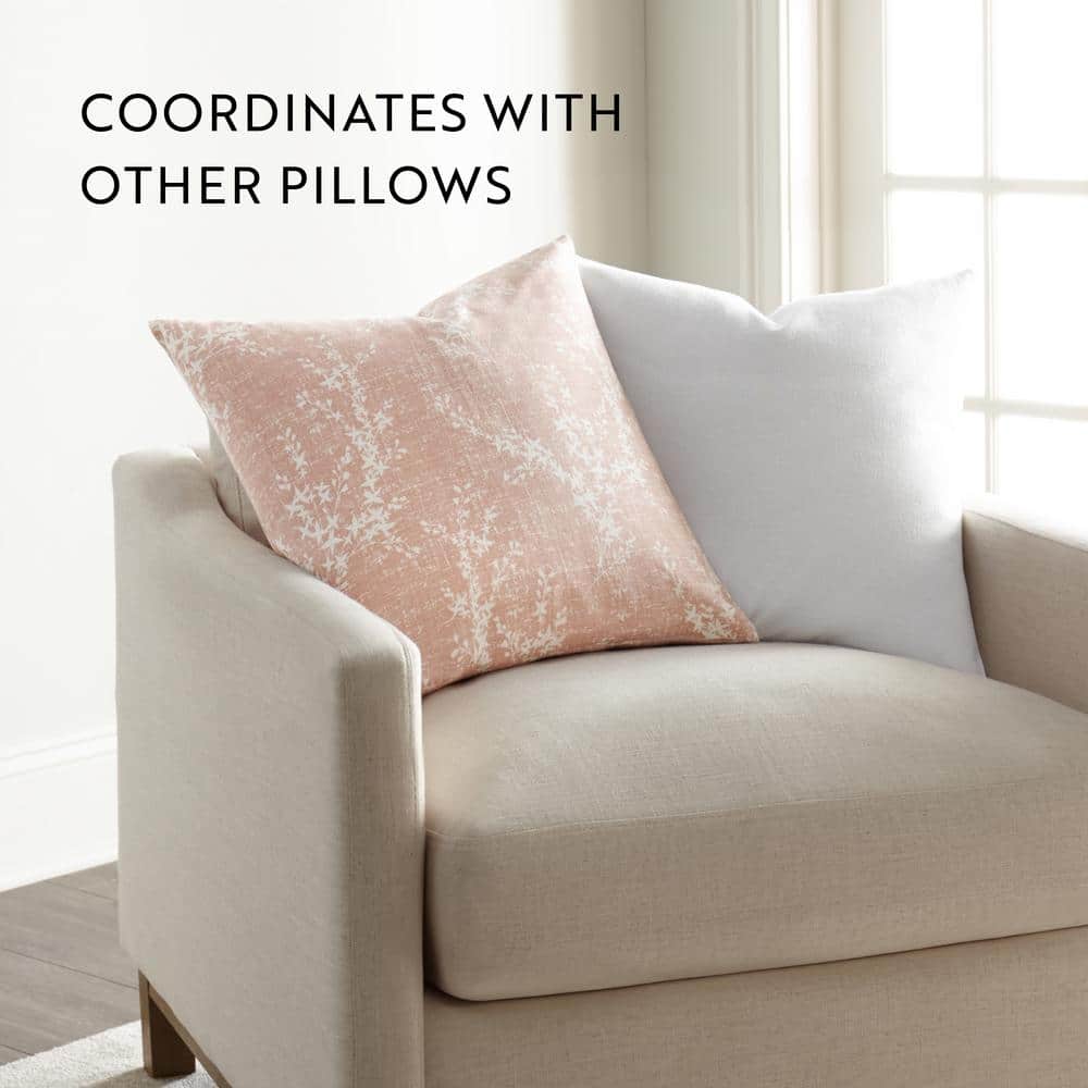 Willow Square Cotton Throw Pillow Set with Floral Patterns