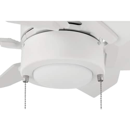 Propel II 24 in. Integrated LED Indoor / Outdoor Dual Mount 3-Speed White Finish Ceiling Fan with Light Kit Lighting