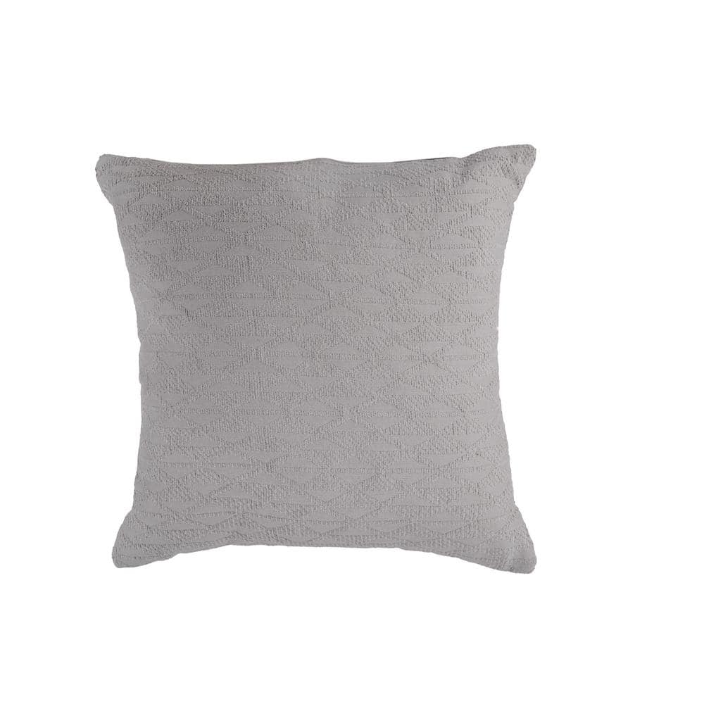 SPITIKO HOMES Grey Color Cotton Throw Pillows Set of 2 6"X18"X18" 2020
