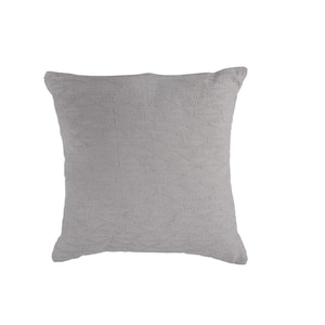 Grey Color Cotton Throw Pillows Set of 2 6"X18"X18"