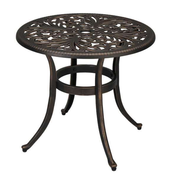 cenadinz Round Aluminum Outdoor Side Table HD0102HIZ3V7 The Home Depot