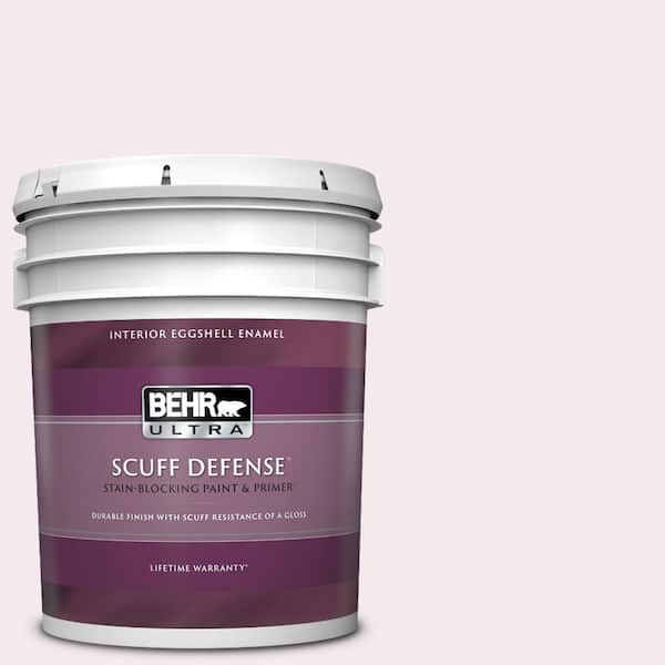 BEHR ULTRA 5 gal. #100A-1 Barely Pink Extra Durable Eggshell Enamel Interior Paint & Primer