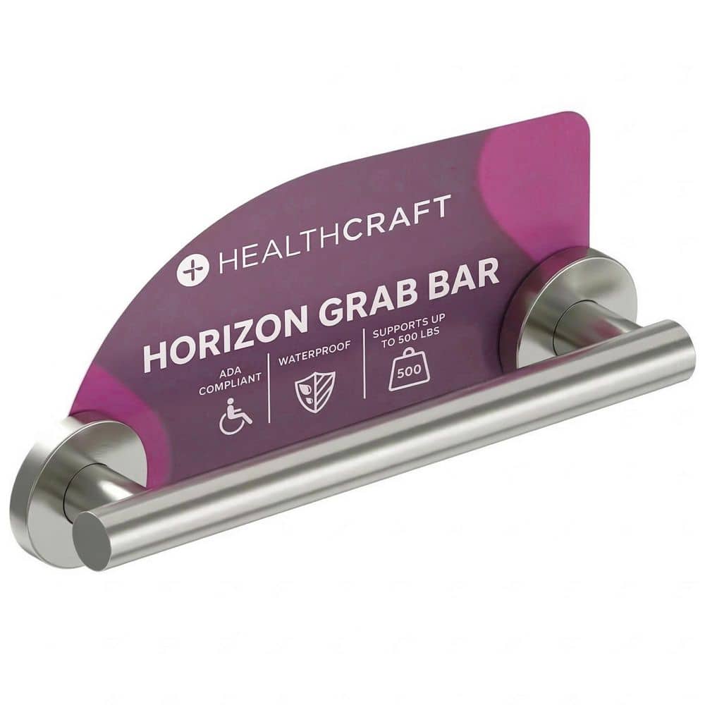 HORIZON 12 in. x1.25 in. Grab Bar ADA Compliant for Bath and Shower Safety (500 lb. Capacity) in Brushed Stainless price history on PriceWatchPro