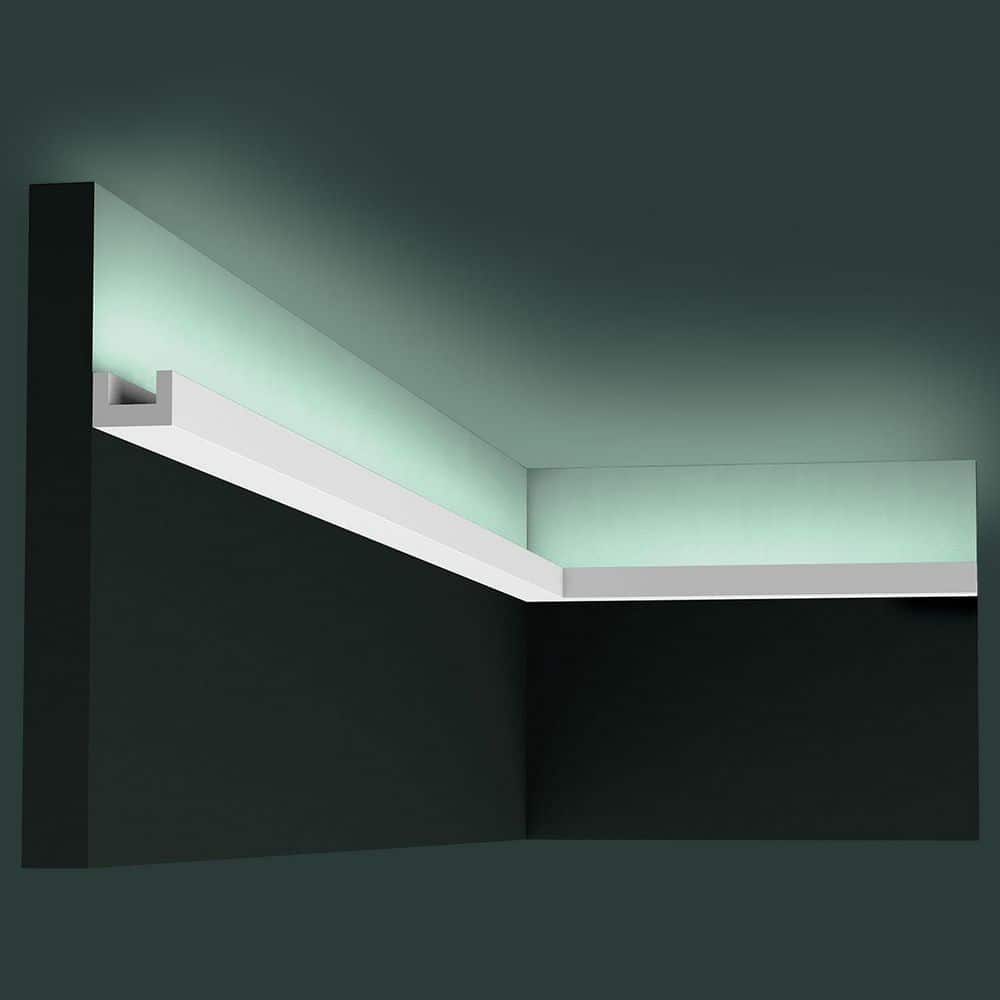 Primed White Polystyrene Crown Moulding Set of 4
