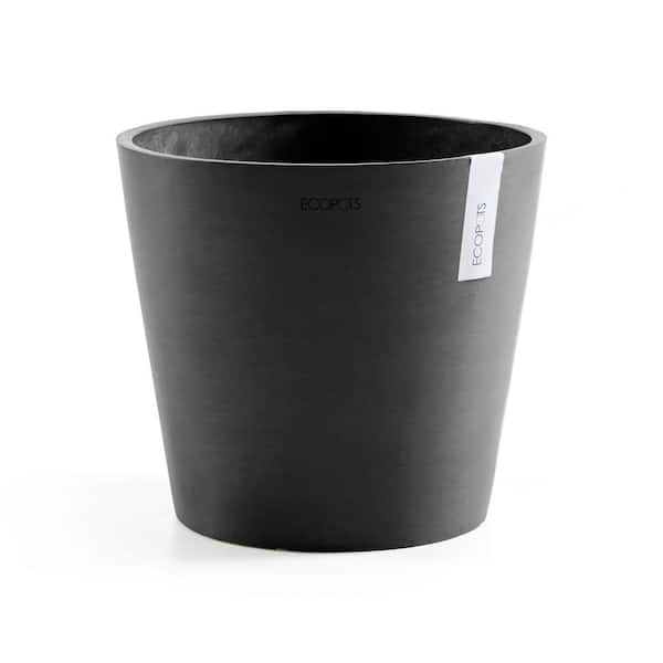 O ECOPOTS BY TPC Amsterdam 10 in. Dark Grey Premium Sustainable Planter