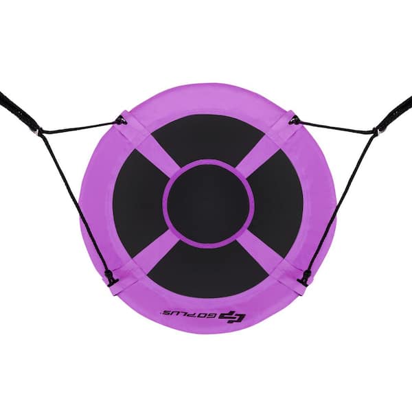 40 in. Purple Flying Saucer Tree Web Swing Indoor Outdoor Play Set Kids Christmas Gift