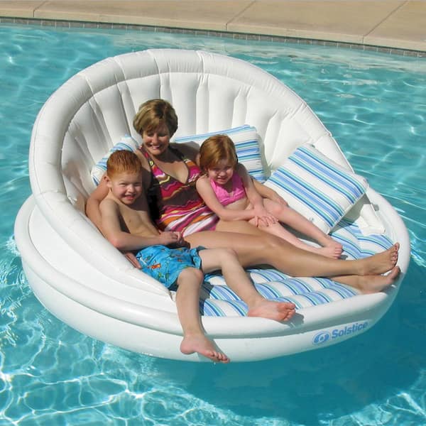 2-Pack Swimline Solstice Inflatable 3-Person AquaSofa Rafts + Pump 2 x 15135HR