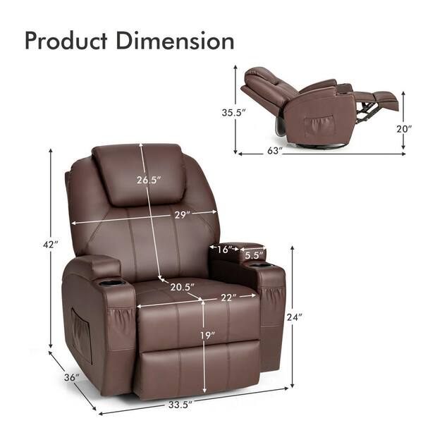 gymax massage recliner