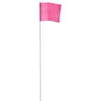3.5 in. x 2.5 in. Pink Stake Flags (100-Pack)