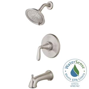 Northcott 1-Handle Tub and Shower Faucet Trim Kit in Brushed Nickel (Valve Not Included)
