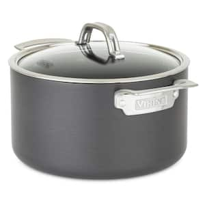 Hard Anodized 6 Qt. Round Aluminum Nonstick Dutch Oven Dark Gray with Lid