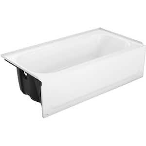 Mauicast 60 in. x 32 in. Rectangular Alcove Soaking Bathtub with Left Drain in White
