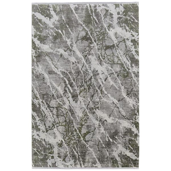 2 X 3 Taupe, Gray Abstract Area Rug