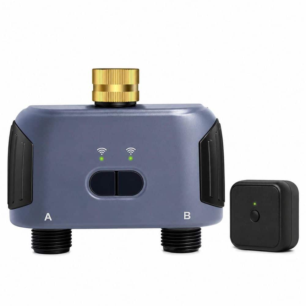 Black Metal WiFi Water Timer w/ Brass Inlet, 2-Zone App and Voice Controlled Irrigation Controller, Up to 20 Watering price history on PriceWatchPro
