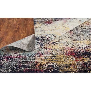 Modena Multi-Colored 2 ft. x 10 ft. Abstract Area Rug