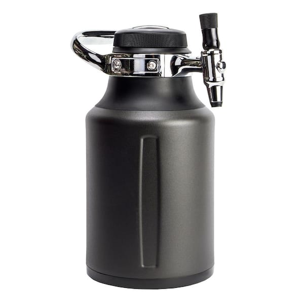 GrowlerWerks uKeg Go 64 oz. Tungsten Gray/Stainless Steel