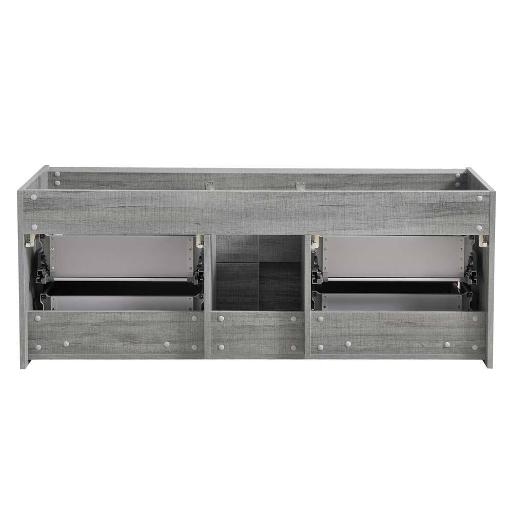 Catania 60" Gray Wall Mount Single Bathroom Vanity Cabinet