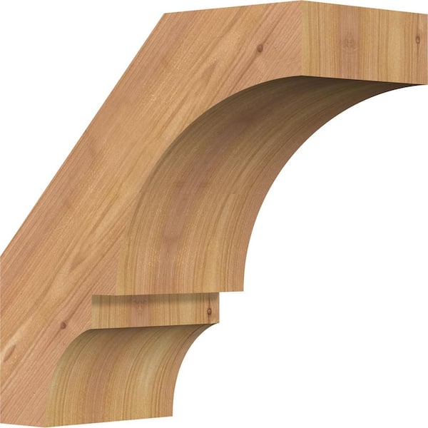 Ekena Millwork 5 1/2"W x 12"D x 12"H Balboa Smooth Knee Brace, Western Red Cedar