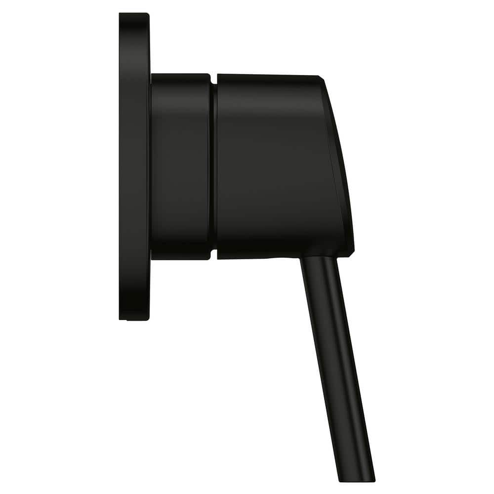 Matte Black Wall-Mounted 2-Way Diverter Trim