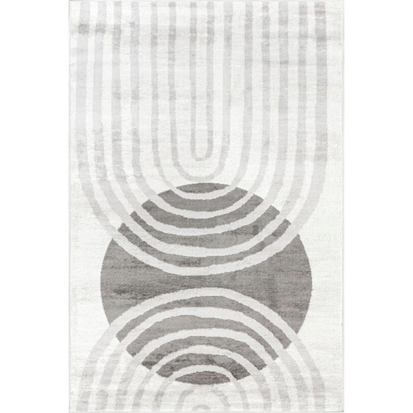 nuLOOM Shandra Abstract Sky Gray 4 ft. x 6 ft. Modern Area Rug